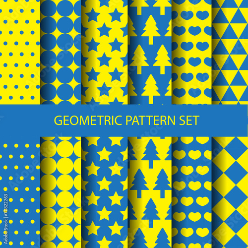chic geometric pattern set,