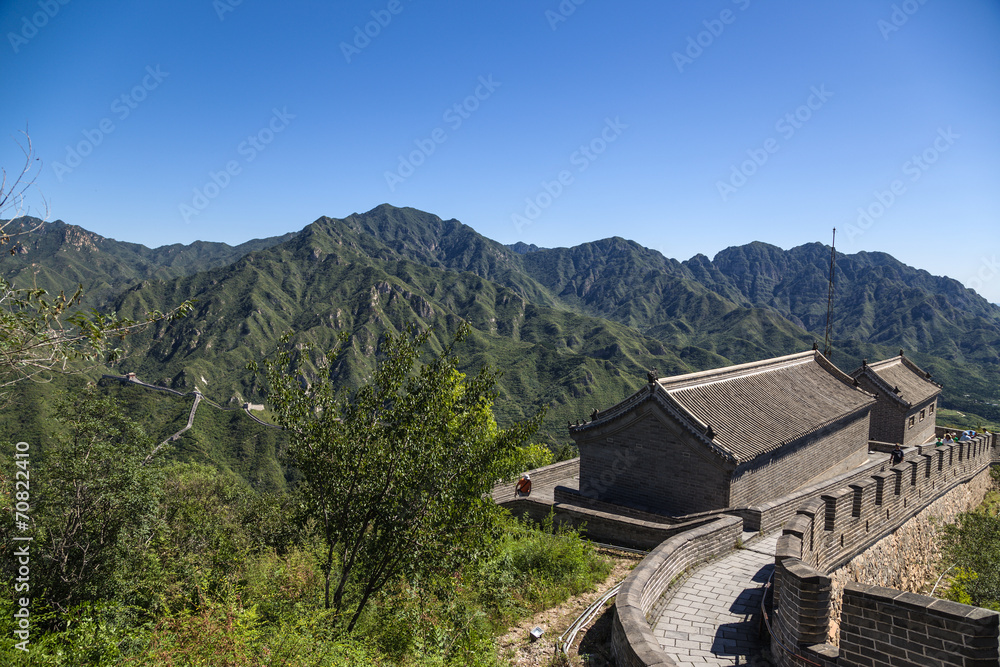 China, Juyongguan. Top view of a section of the Great Wall China, Juyongguan. Top view of a section of the Great Wall