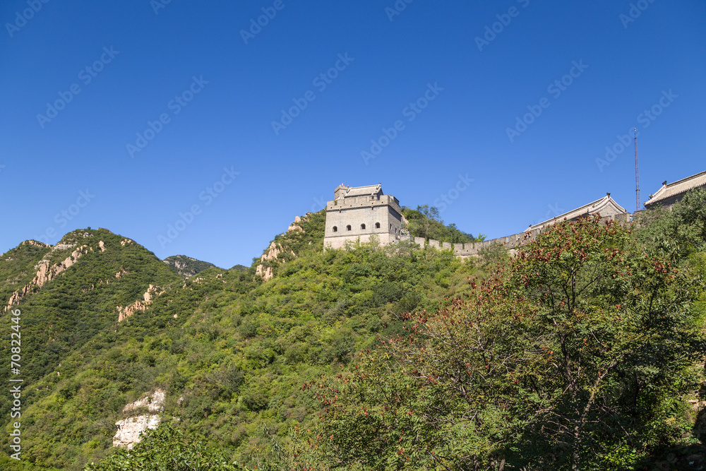 China, Juyongguan. Top view of a section of the Great Wall