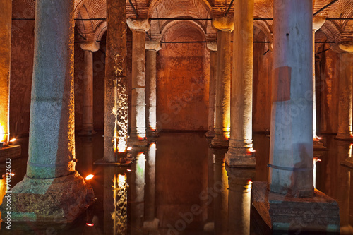 Underground water Basilica Cistern - Istanbul photo