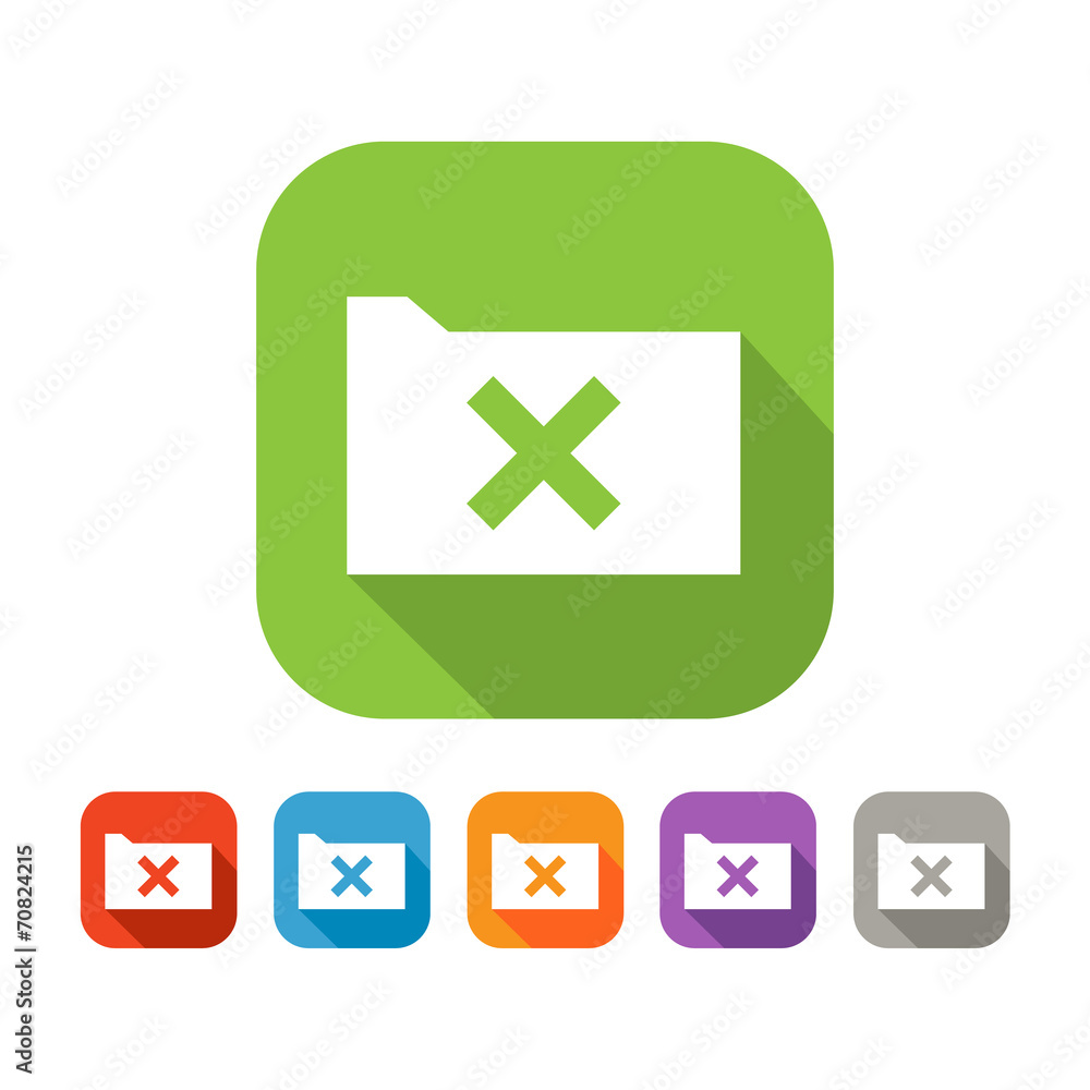 Color set of flat folder with cross Color set of flat folder with cross