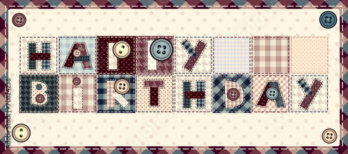 Letters "happy birthday"