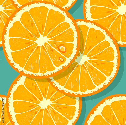 Fresh pattern with orange slices