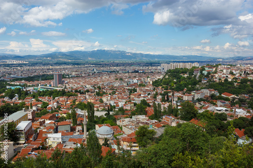 Panoramic view of Bursa city