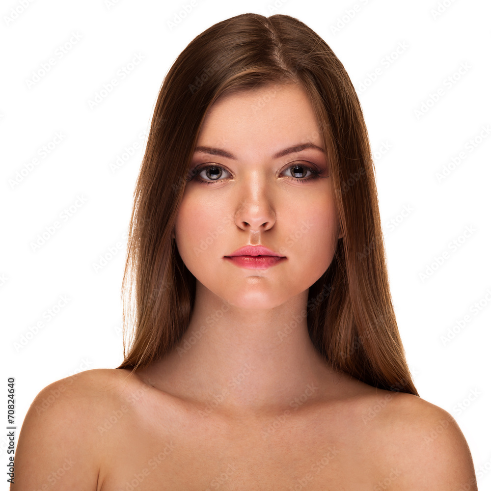 Healthy woman isolated on white background Healthy woman isolated on white background