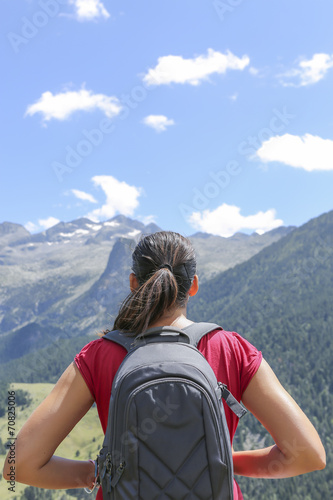 female hiker enjoying the view