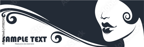 vector banner for beauty salons or hair salons