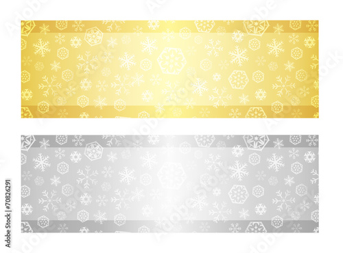 Christmas gift certificate with snowflake pattern