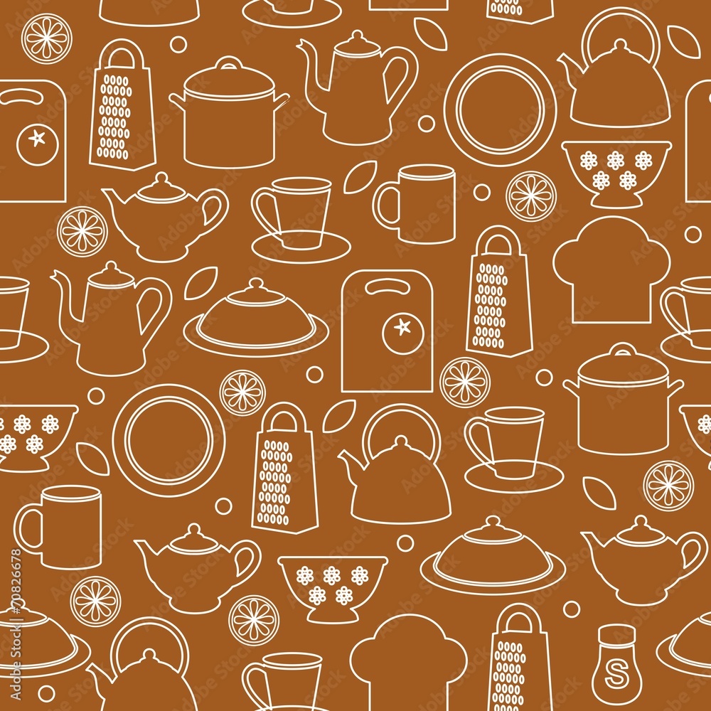 Seamless kitchen background Seamless kitchen background