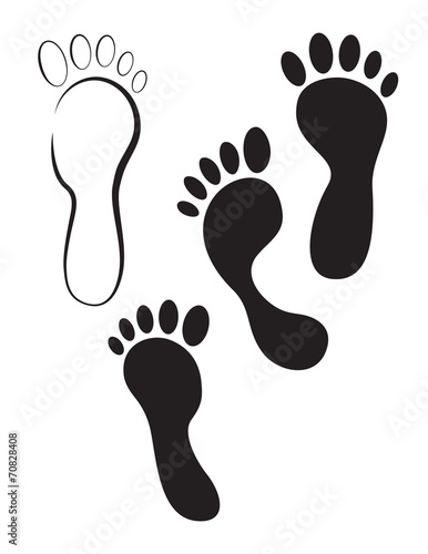 footprint set vector collection for design