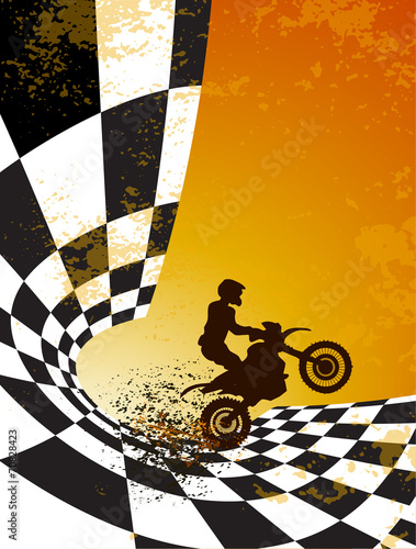 motocross background design with grunge elements