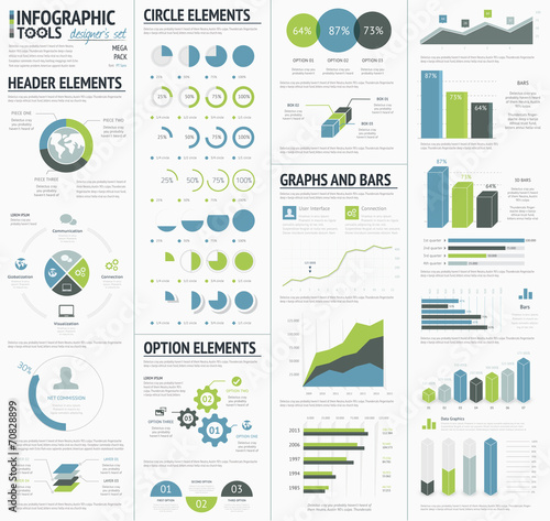 Information graphics to visualize corporate data infographics