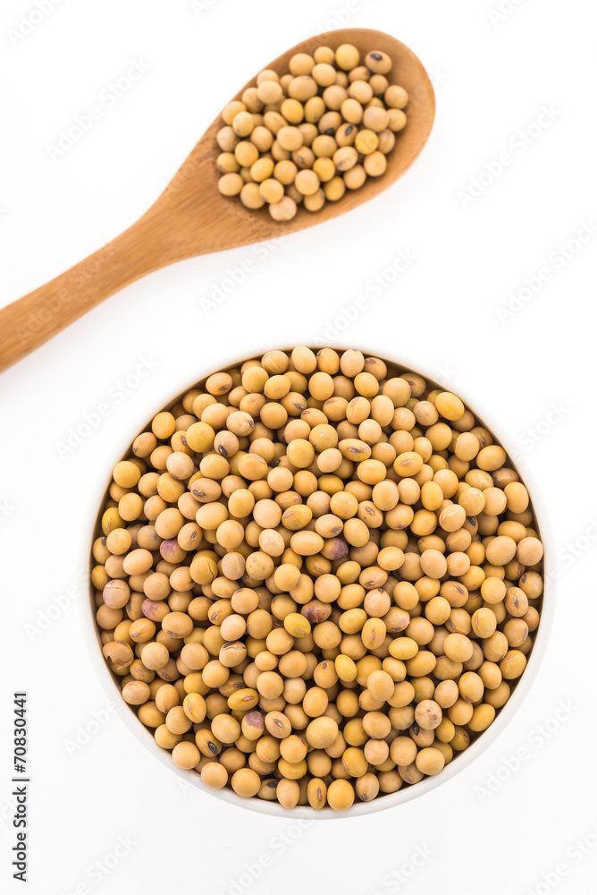 Soybean isolated on white background Soybean isolated on white background