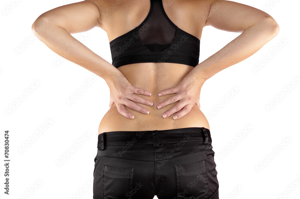 Fototapeta premium Back pain woman.