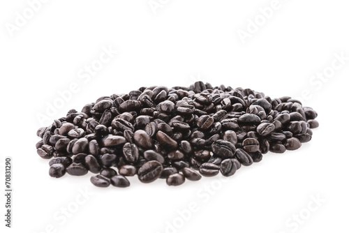 Coffee beans isolated on white background