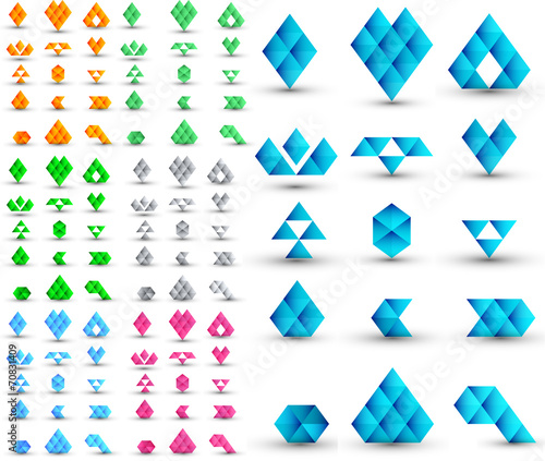 Set of abstract design elemets