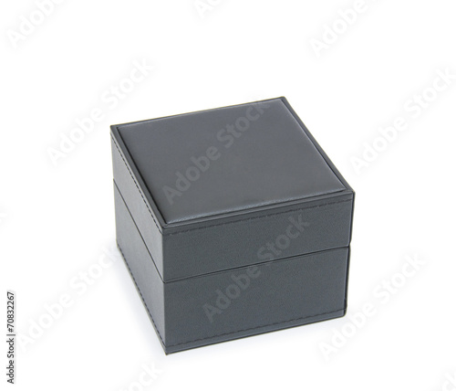 black gift box isolated on white