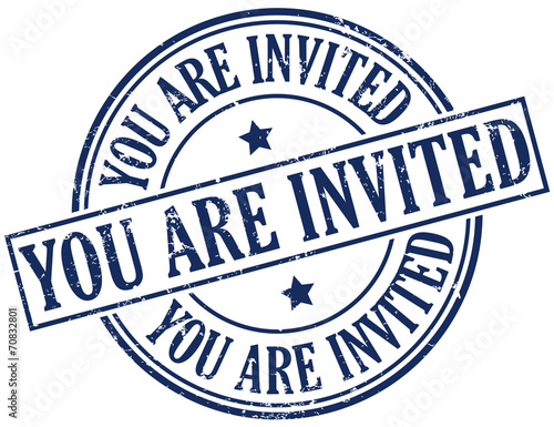 you are invited rubber stamp