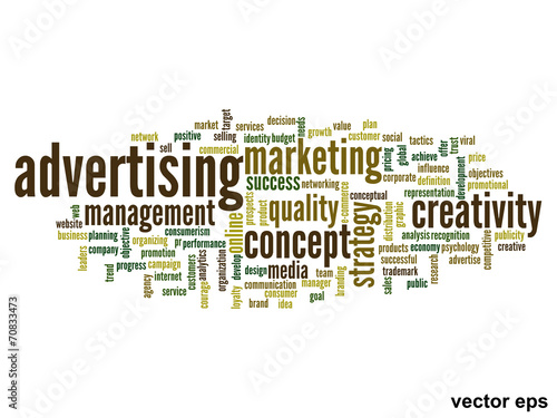 Vector conceptual advertising business word cloud