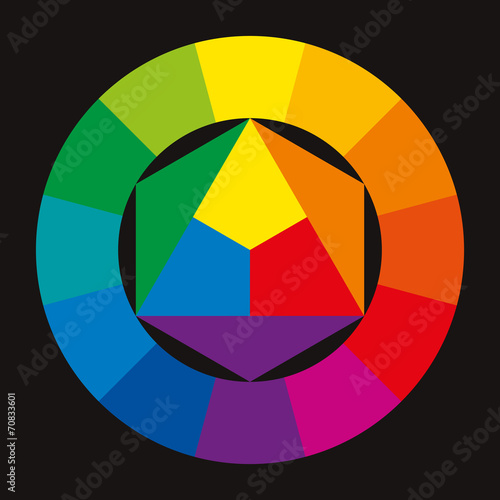 Color Wheel On Black Background