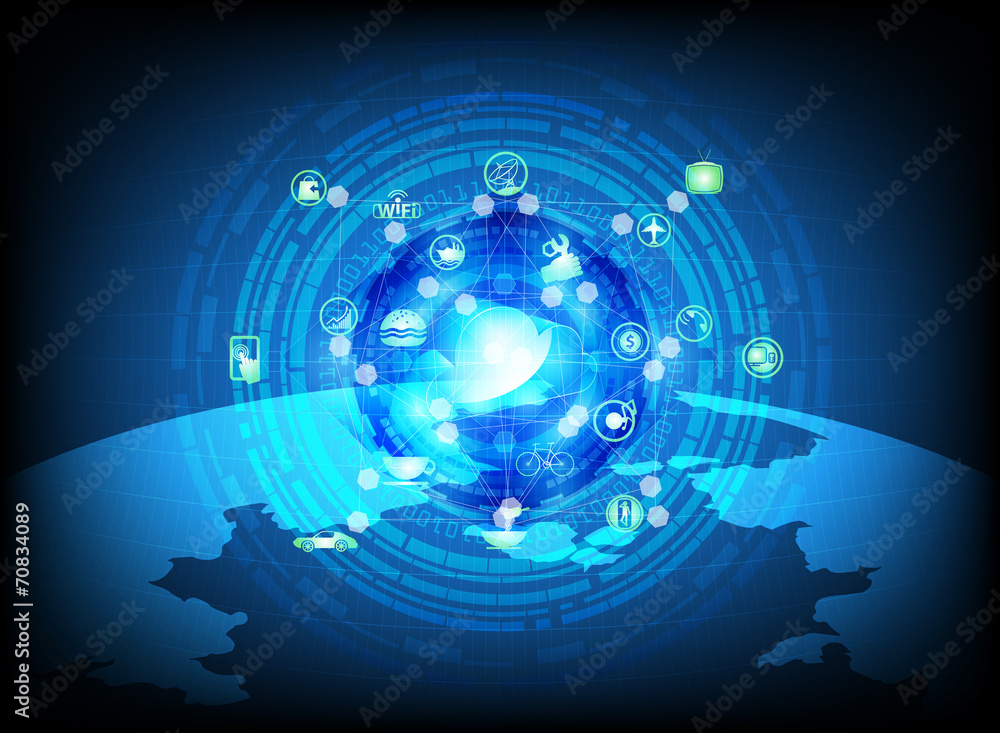 Cloud computing process data,technology background Cloud computing process data,technology background
