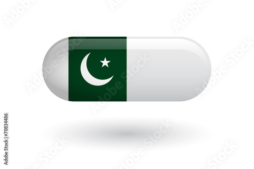 Pill with a flag of Pakistan