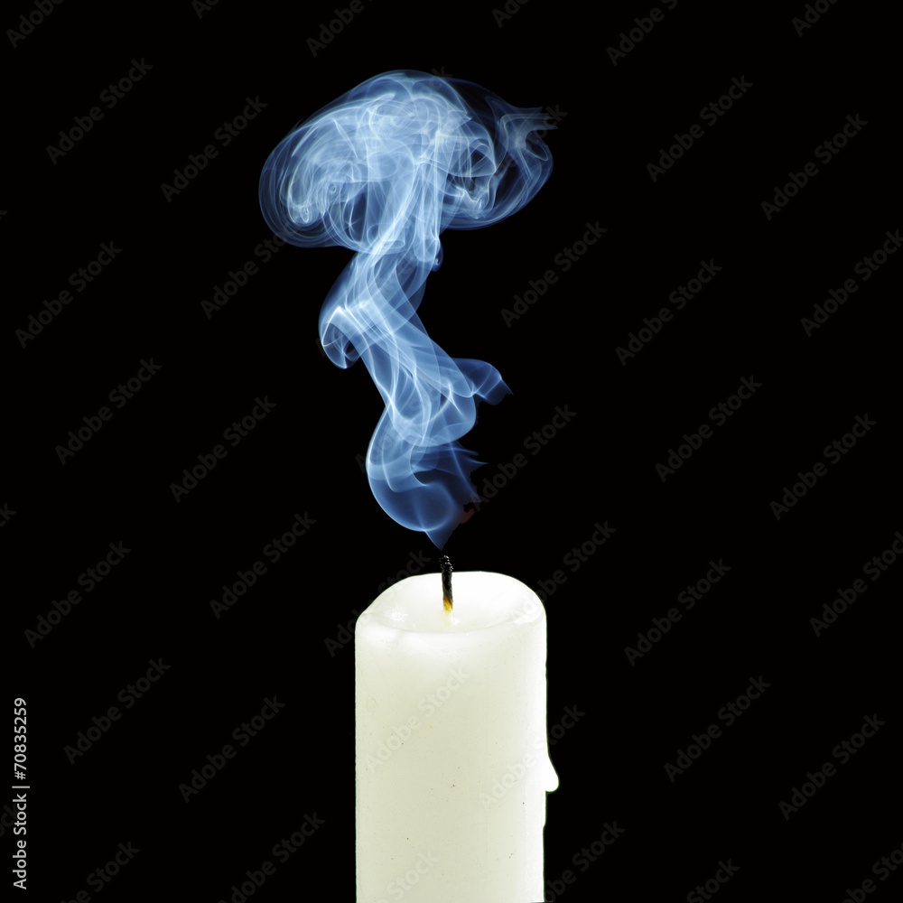 out candle smoke Stock Photo | Adobe Stock