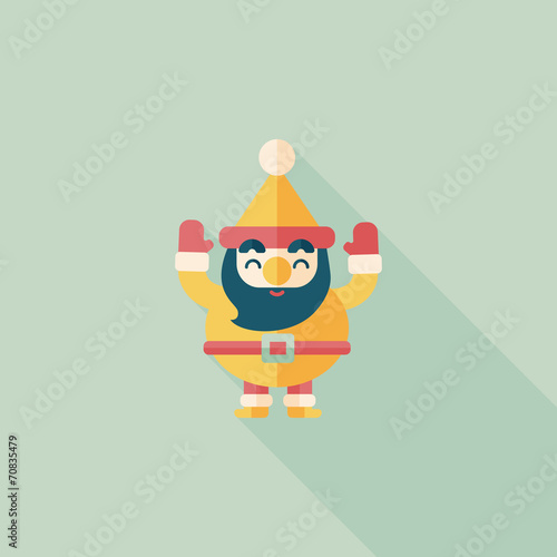 Santa Claus flat icon with long shadow, eps10