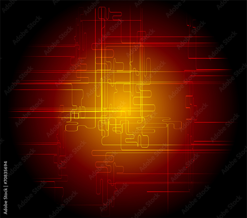 Fototapeta premium Abstract dark red background technical vector