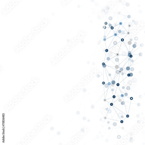 Molecule structure  gray background for communication  vector