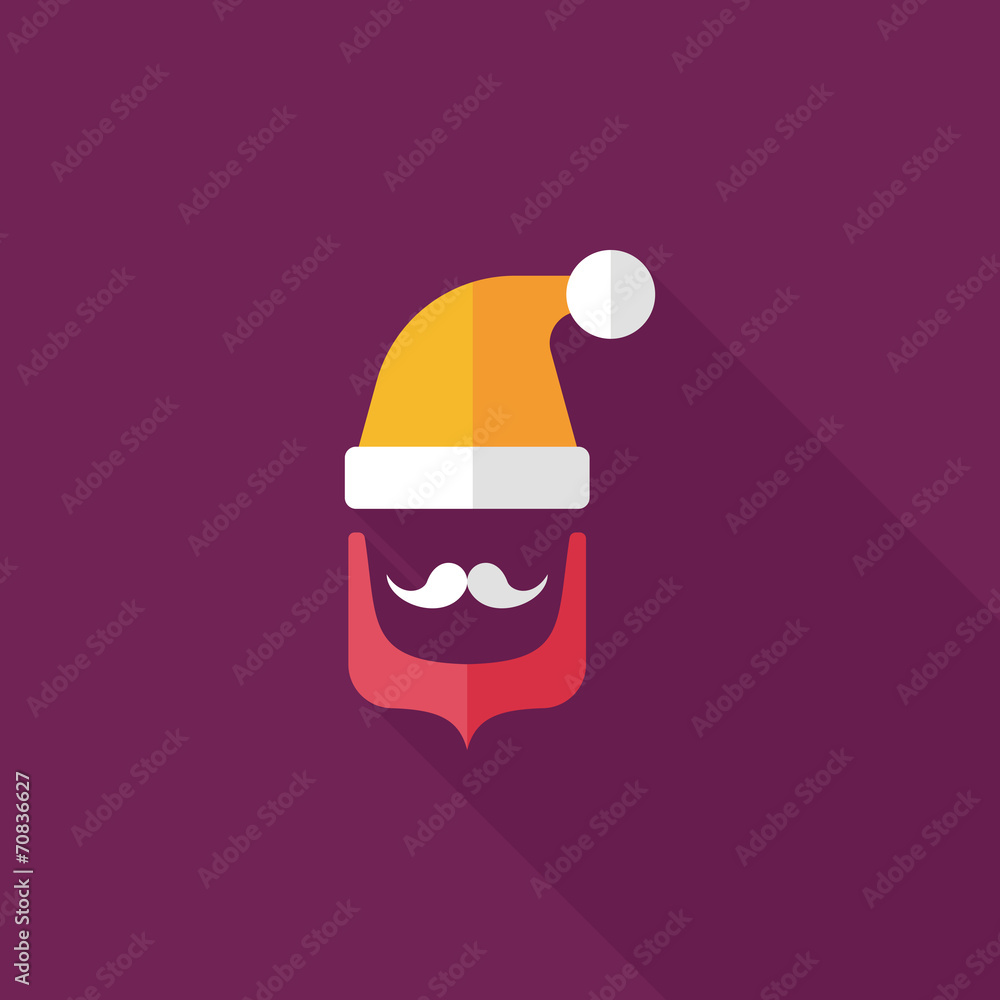 Santa Claus flat icon with long shadow, eps10 Santa Claus flat icon with long shadow, eps10