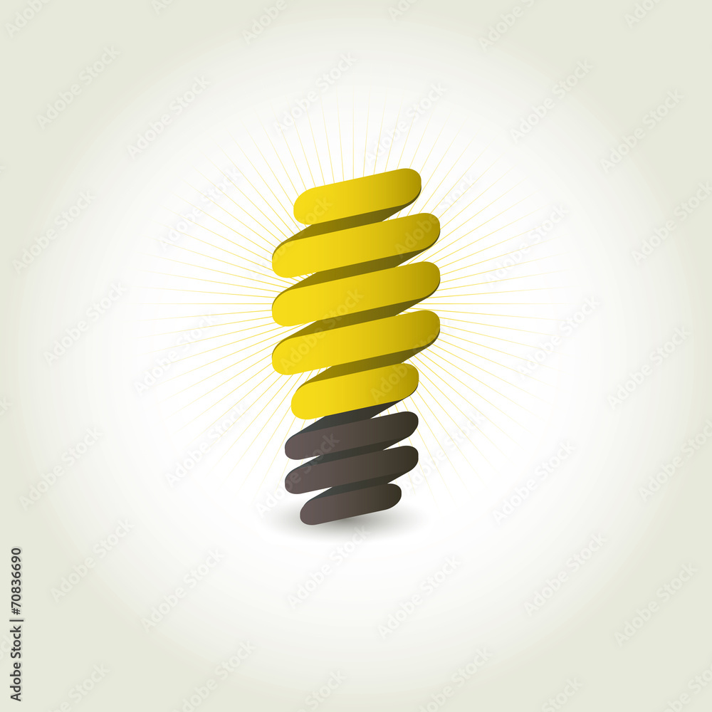 Light bulb vector icon