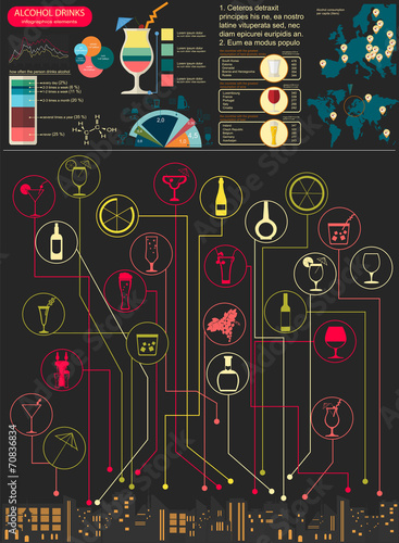 Alcohol drinks infographic