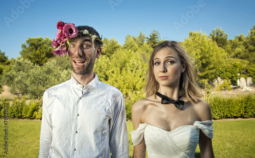 Humor wedding Couple photo