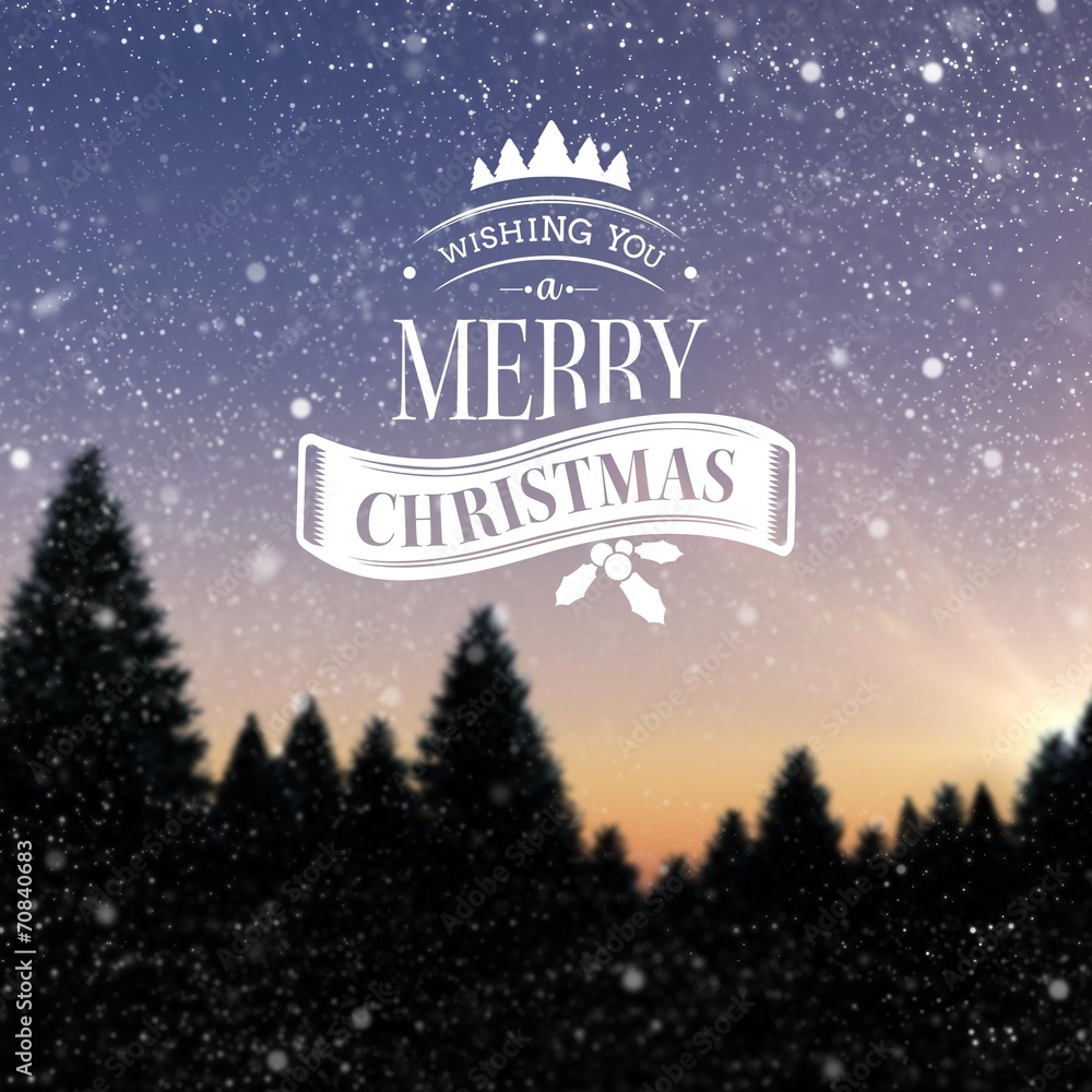 Composite image of christmas message