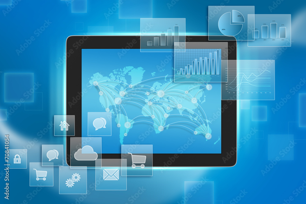 Graphics and icons on the tablet Graphics and icons on the tablet