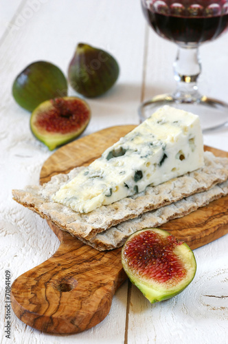 French blue cheese, red wine and ripe figs