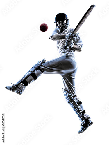 Cricket player  batsman silhouette