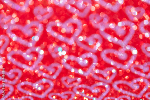 defocused abstract red lights with heart background