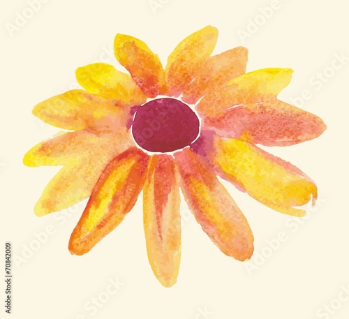 Fototapeta Naklejka Na Ścianę i Meble -  Watercolor flower