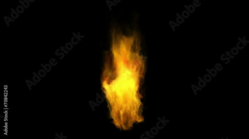 Perfectly looped fire with Alpha channel matte.