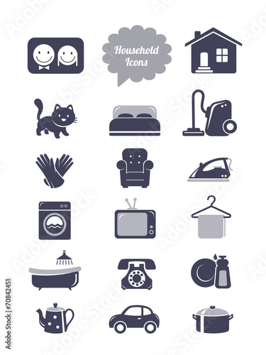 Household icons set