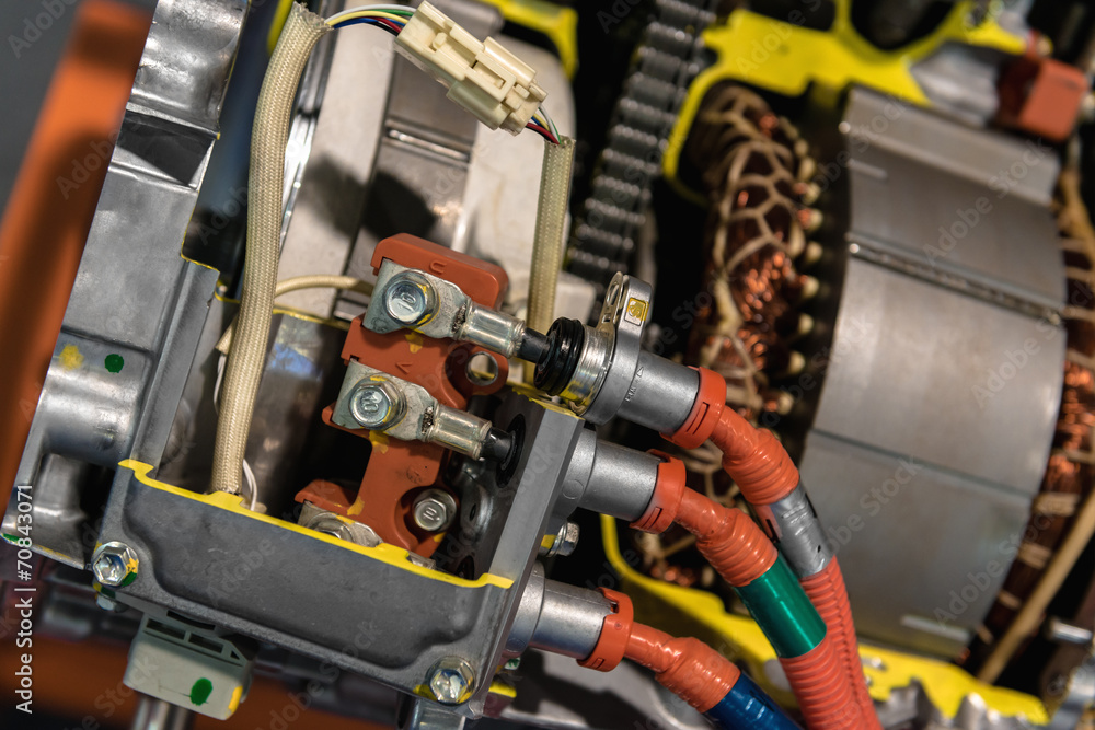Opened switch gear of a car Opened switch gear of a car