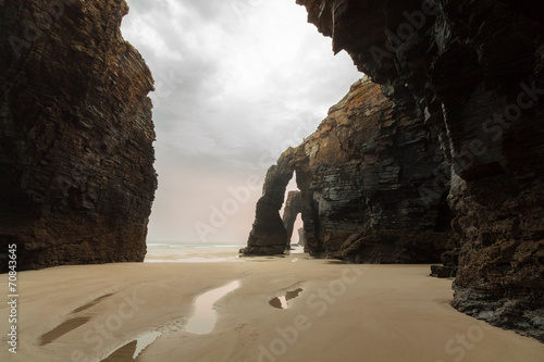 Beach of the cathedrals in Spain