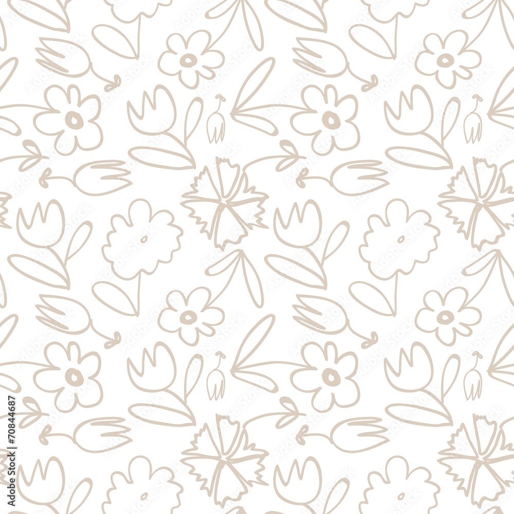 Vector seamless flower pattern background Vector seamless flower pattern background