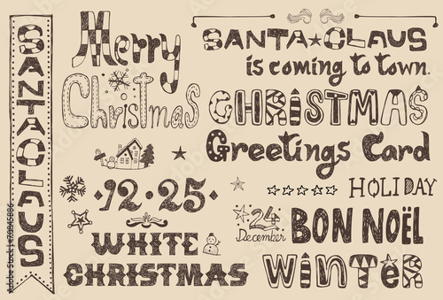 Vintage Christmas Words