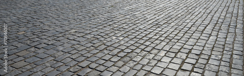 Old cobblestone pavement.