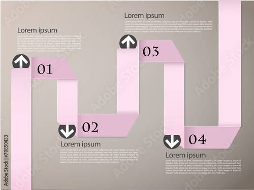 modern paper folding concept infographic elements