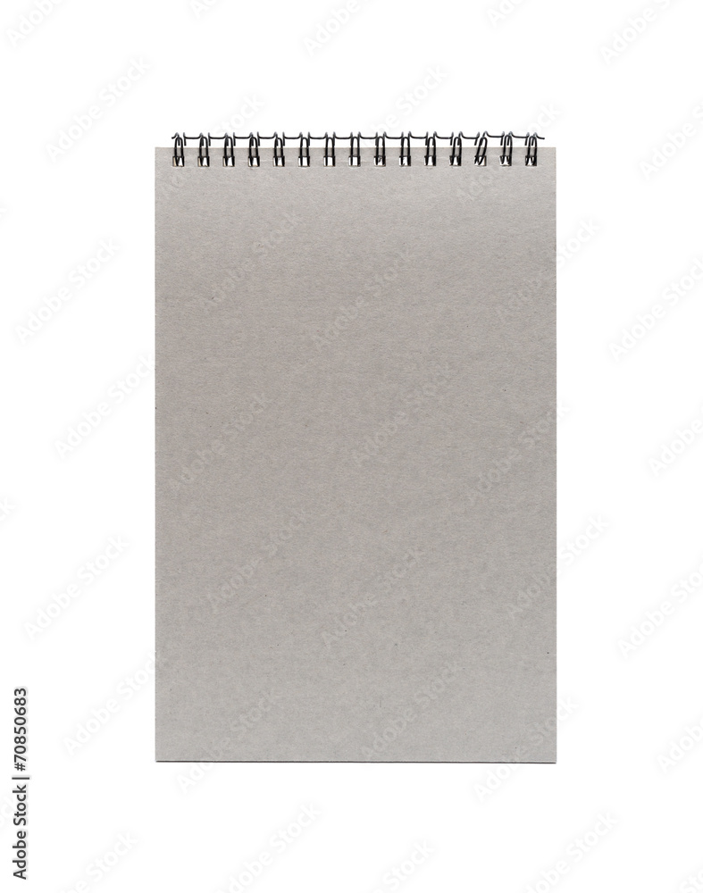 Blank one face white paper notebook vertical Blank one face white paper notebook vertical