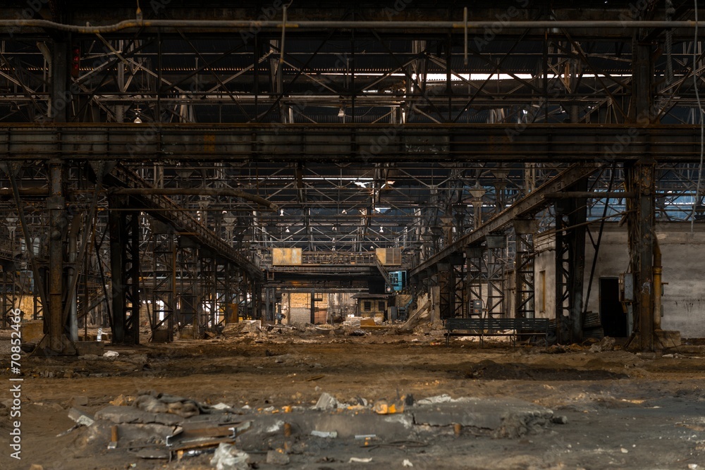 Large industrial hall under construction